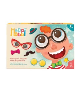 HappiHobbi Αστεία Πρόσωπα 55 Εκπαιδευτικοί Χάρτινοι Μαγνήτες Για 3 Χρονών