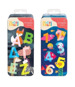 HappiHobbi Magnet Tin Γράμματα & Αριθμοί Εκπαιδευτικοί Χάρτινοι Μαγνήτες Για 3 Χρονών
