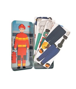 HappiHobbi Magnet Tins City Heroes  Fashion Girl  Mermaid Princess Εκπαιδευτικοί Χάρτινοι Μαγνήτες