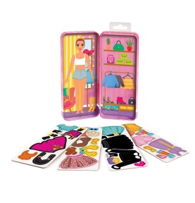HappiHobbi Magnet Tins City Heroes  Fashion Girl  Mermaid Princess Εκπαιδευτικοί Χάρτινοι Μαγνήτες