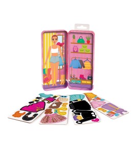 HappiHobbi Magnet Tins City Heroes  Fashion Girl  Mermaid Princess Εκπαιδευτικοί Χάρτινοι Μαγνήτες