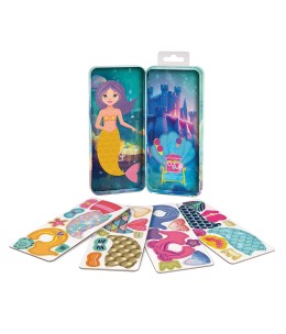 HappiHobbi Magnet Tins City Heroes  Fashion Girl  Mermaid Princess Εκπαιδευτικοί Χάρτινοι Μαγνήτες