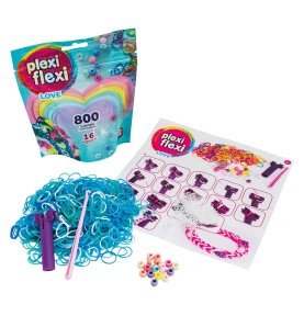 AS Plexi Flexi Love Σακουλάκι Με 800 Λαστιχάκια & 16 Αξεσουάρ Για Ηλικίες 5 Χρονών