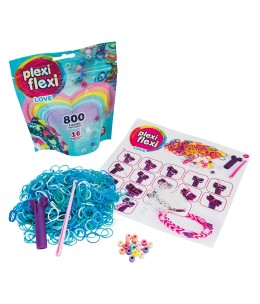 AS Plexi Flexi Love Σακουλάκι Με 800 Λαστιχάκια & 16 Αξεσουάρ Για Ηλικίες 5 Χρονών