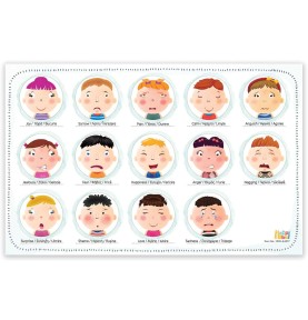 HappiHobbi Συναισθήματα 42 Εκπαιδευτικοί Χάρτινοι Μαγνήτες Για 3 Χρονών