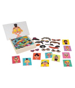 HappiHobbi Αστεία Πρόσωπα 55 Εκπαιδευτικοί Χάρτινοι Μαγνήτες Για 3 Χρονών