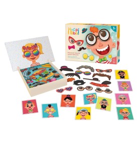 HappiHobbi Αστεία Πρόσωπα 55 Εκπαιδευτικοί Χάρτινοι Μαγνήτες Για 3 Χρονών