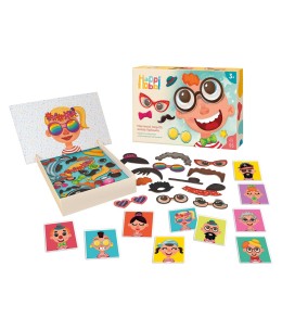HappiHobbi Αστεία Πρόσωπα 55 Εκπαιδευτικοί Χάρτινοι Μαγνήτες Για 3 Χρονών
