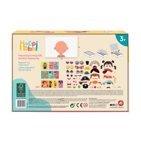 HappiHobbi Αστεία Πρόσωπα 55 Εκπαιδευτικοί Χάρτινοι Μαγνήτες Για 3 Χρονών