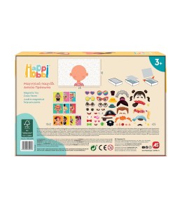 HappiHobbi Αστεία Πρόσωπα 55 Εκπαιδευτικοί Χάρτινοι Μαγνήτες Για 3 Χρονών