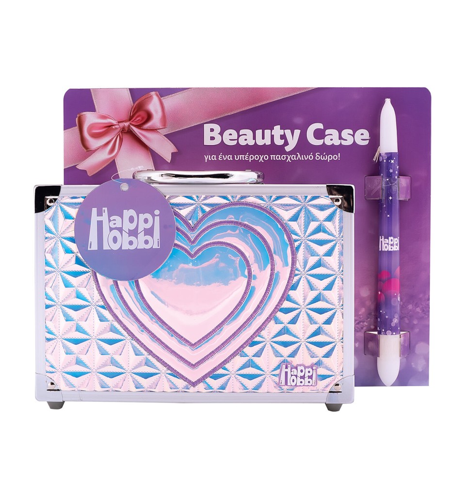 Λαμπάδα Happi Hobbi Θήκη Ομορφιάς Sparkle Love Με 30 αξεσουάρ (1500-15771)