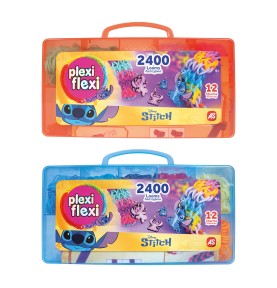 Plexi Flexi Disney Stitch Θήκη Με 2400 Λαστιχάκια & 12 Αξεσουάρ (1080-25578)