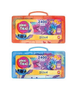 Plexi Flexi Disney Stitch Θήκη Με 2400 Λαστιχάκια & 12 Αξεσουάρ (1080-25578)