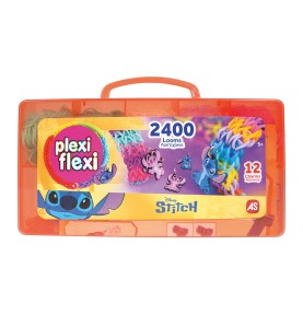 Plexi Flexi Disney Stitch Θήκη Με 2400 Λαστιχάκια & 12 Αξεσουάρ (1080-25578)