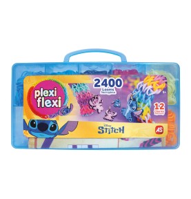 Plexi Flexi Disney Stitch Θήκη Με 2400 Λαστιχάκια & 12 Αξεσουάρ (1080-25578)