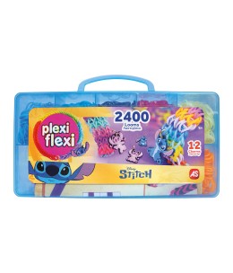 Plexi Flexi Disney Stitch Θήκη Με 2400 Λαστιχάκια & 12 Αξεσουάρ (1080-25578)