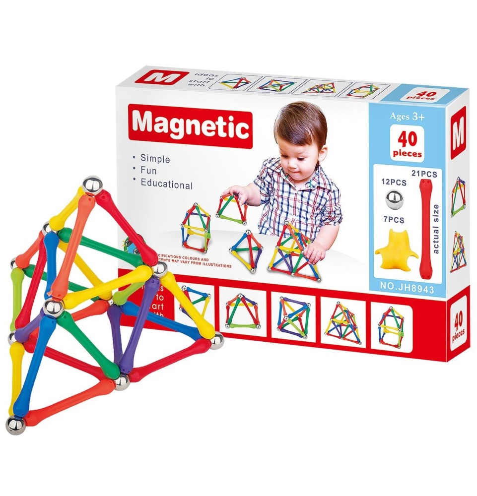 Μαγνητικές Κατασκευές 40τεμ. 3+ Ετών (95449)
