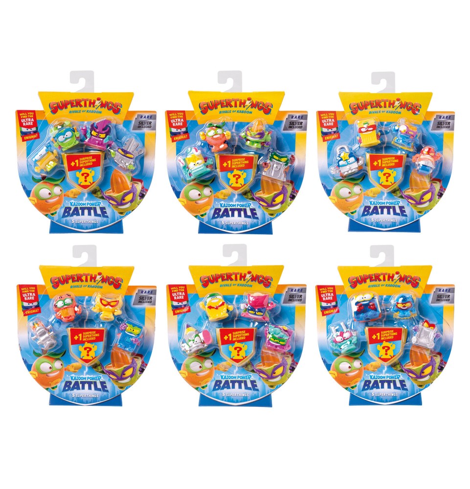 Superthings Μικροπλάσματα Kazoom Power Battle Blister 4+1 Φιγούρες (1013-61608)