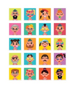 HappiHobbi Αστεία Πρόσωπα 55 Εκπαιδευτικοί Χάρτινοι Μαγνήτες (1029-64079)