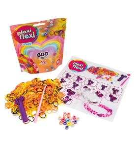 AS Plexi Flexi Love Σακουλάκι Με 800 Λαστιχάκια & 16 Αξεσουάρ (1080-25572)