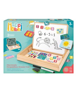 HappiHobbi Magnet Ξύλινος Μαγνητικός Επιτραπέζιος Πίνακας (1029-64086)