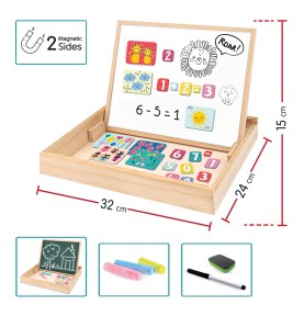 HappiHobbi Magnet Ξύλινος Μαγνητικός Επιτραπέζιος Πίνακας (1029-64086)