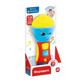 Baby Clementoni Βρεφικό Παιχνίδι Baby Mικρόφωνο  Μιλάει Ελληνικά (1000-63428)