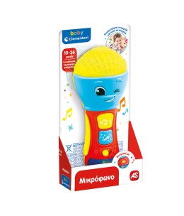 Baby Clementoni Βρεφικό Παιχνίδι Baby Mικρόφωνο  Μιλάει Ελληνικά (1000-63428)