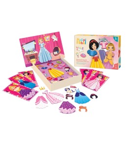 HappiHobbi Πριγκίπισσες Dress Up 34 Εκπαιδευτικοί Χάρτινοι Μαγνήτες (1029-64081)