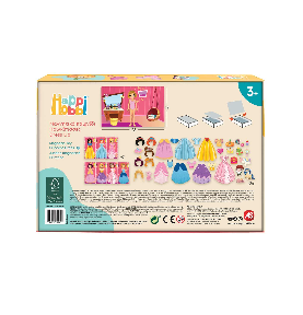 HappiHobbi Πριγκίπισσες Dress Up 34 Εκπαιδευτικοί Χάρτινοι Μαγνήτες (1029-64081)