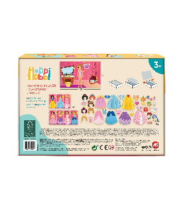 HappiHobbi Πριγκίπισσες Dress Up 34 Εκπαιδευτικοί Χάρτινοι Μαγνήτες (1029-64081)