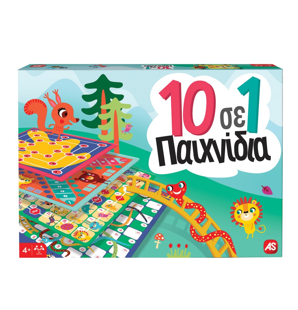 AS Games Επιτραπέζιο Παιχνίδι 10 σε 1: Κλασικά Και Εκπαιδευτικά Παιχνίδια (1040-63631)