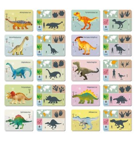 HappiHobbi Δεινόσαυροι 45 Εκπαιδευτικοί Χάρτινοι Μαγνήτες (1029-64082)
