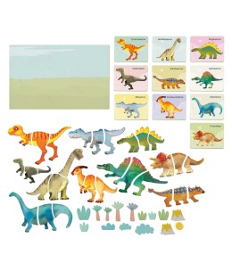 HappiHobbi Δεινόσαυροι 45 Εκπαιδευτικοί Χάρτινοι Μαγνήτες (1029-64082)