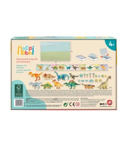 HappiHobbi Δεινόσαυροι 45 Εκπαιδευτικοί Χάρτινοι Μαγνήτες (1029-64082)