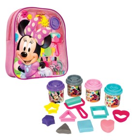 AS Πλαστελίνη Disney Minnie Τσάντα Πλάτης Με 4 Βαζάκια-Καπάκια Καλουπάκια & 5 Εργαλεία 200gr (1045-03574)