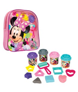 AS Πλαστελίνη Disney Minnie Τσάντα Πλάτης Με 4 Βαζάκια-Καπάκια Καλουπάκια & 5 Εργαλεία 200gr (1045-03574)