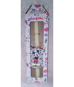 Πασχαλινή Λαμπάδα Mickey Mouse σε Κουτί Δώρου – Παιδική Χειροποίητη