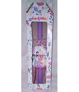 Πασχαλινή Λαμπάδα Disney Princesses σε Κουτί Δώρου - Παιδική Χειροποίητη