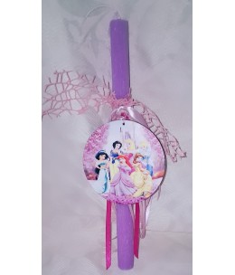 Πασχαλινή Λαμπάδα Disney Princesses σε Κουτί Δώρου - Παιδική Χειροποίητη