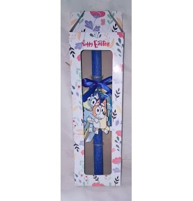 Πασχαλινή Λαμπάδα Bluey σε Κουτί Δώρου – Χειροποίητη για Παιδιά