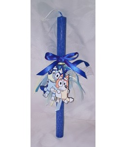 Πασχαλινή Λαμπάδα Bluey σε Κουτί Δώρου – Χειροποίητη για Παιδιά