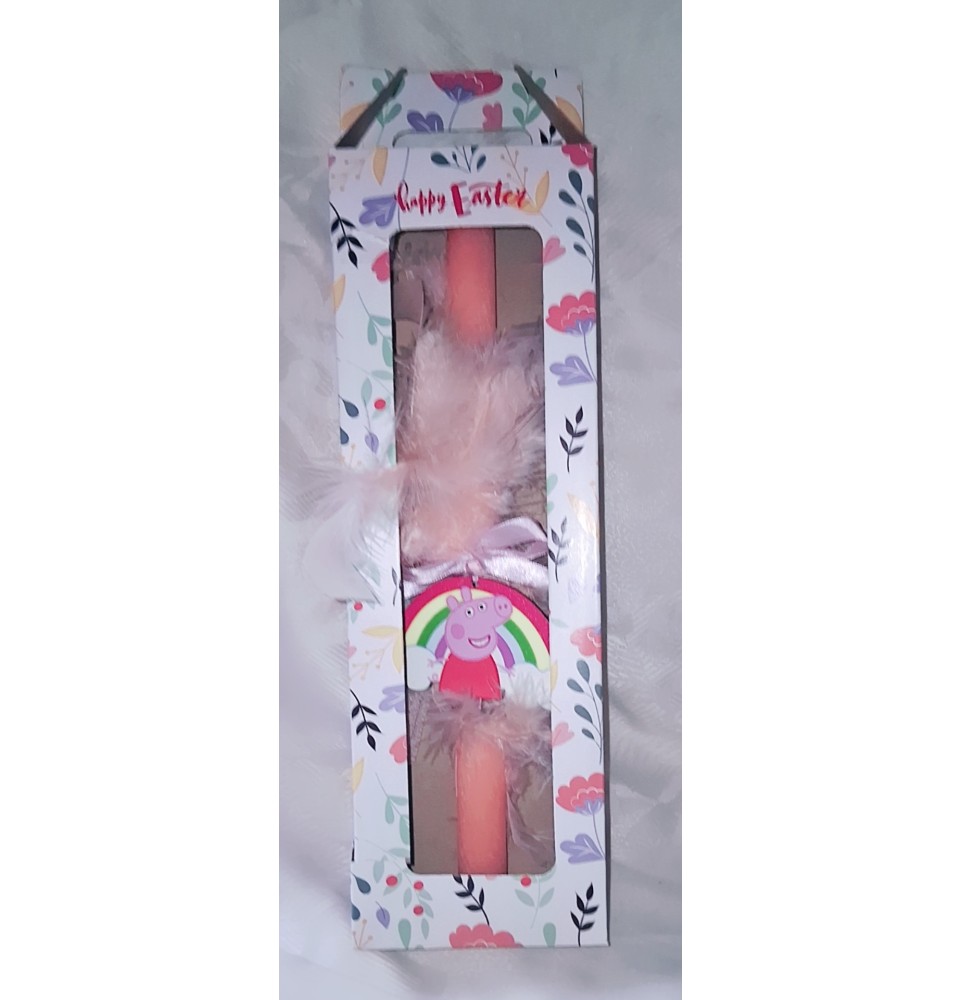 Πασχαλινή Λαμπάδα Peppa Pig σε Κουτί Δώρου – Χαρούμενη Παιδική Λαμπάδα