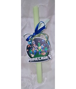 Πασχαλινή Λαμπάδα Minecraft σε Κουτί Δώρου – Κλασική Παιδική Επιλογή