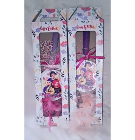 Πασχαλινή Λαμπάδα Huntrix σε Κουτί Δώρου - Παιδική Χειροποίητη