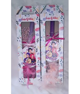 Πασχαλινή Λαμπάδα Huntrix σε Κουτί Δώρου - Παιδική Χειροποίητη