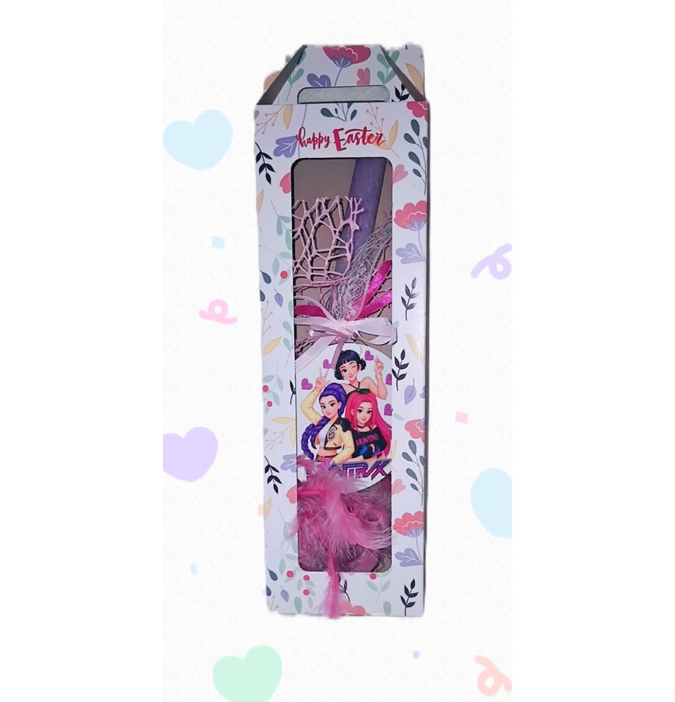 Πασχαλινή Λαμπάδα Huntrix σε Κουτί Δώρου - Παιδική Χειροποίητη