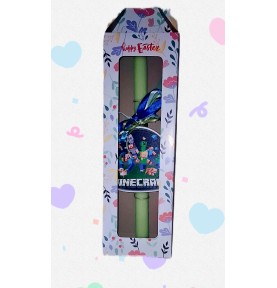 Πασχαλινή Λαμπάδα Minecraft σε Κουτί Δώρου – Κλασική Παιδική Επιλογή