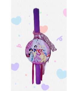 Πασχαλινή Λαμπάδα Disney Princesses σε Κουτί Δώρου - Παιδική Χειροποίητη