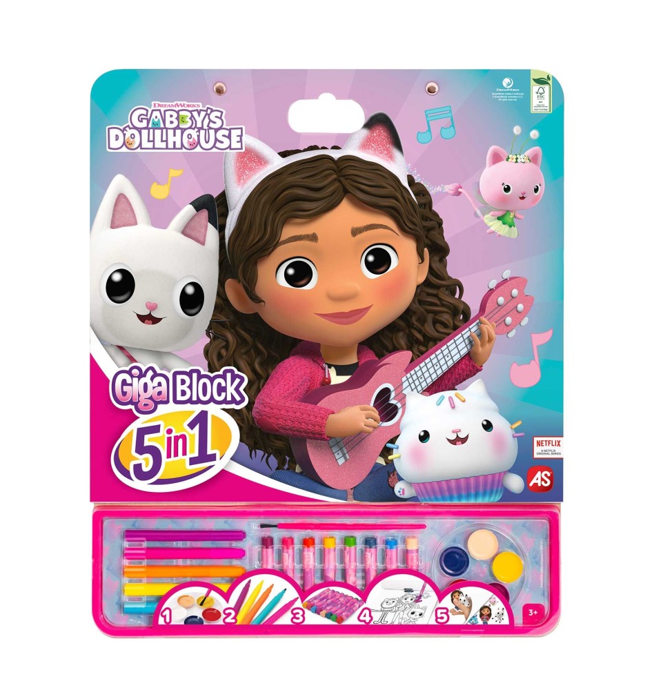 Giga Block 5 Σε 1 Σετ Ζωγραφικής DreamWorks Gabbys Dollhouse (1023-62757)